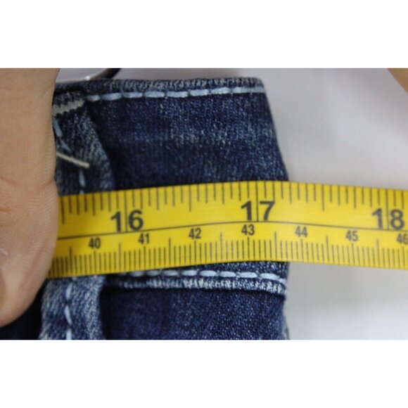INC Denim Cropped Jeans Womens Blue Medium Washed Thick Stitching Cotton Size 8 - Picture 7 of 8